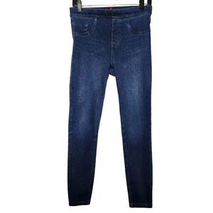 Spanx Women Jeans, Blue Denim Stretchy Pull-On Skinny Jeggings, Sz M